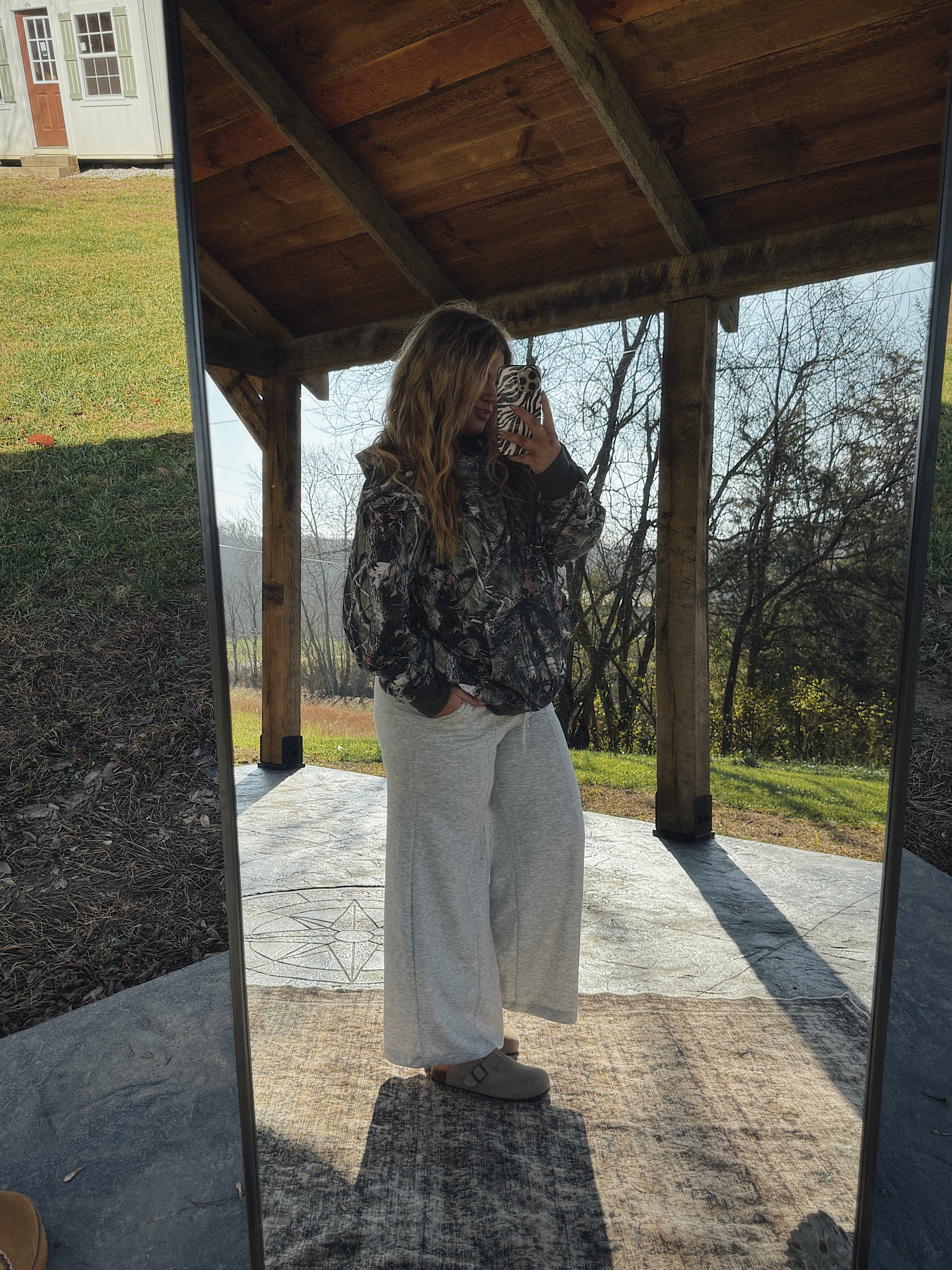 Oversized vintage camo hoodie